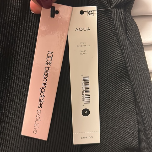 Bloomingdale’s exclusive Aqua new with tags short black, ruffled skirt, medium - Picture 2 of 4